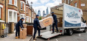 Professional removal team helping with moving house checklist London with Alpine Couriers