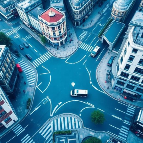 Navigating London traffic for man and van moving services.