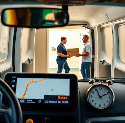Planning a driving route for a man and van move in London.